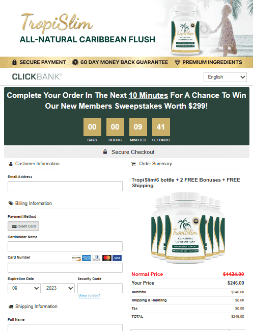 Tropislim Order Form